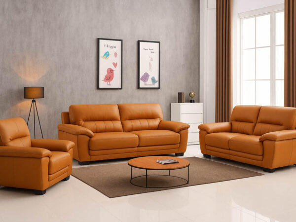 Venizia Leather Sofa | Harvest Gold