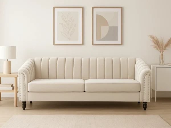 Vitte 3-Seater Sofa | Vertical Channel Tufting