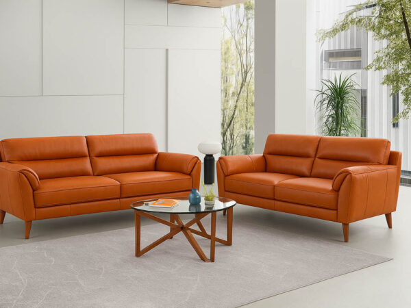 Parise Leather Sofa | Harvest Gold