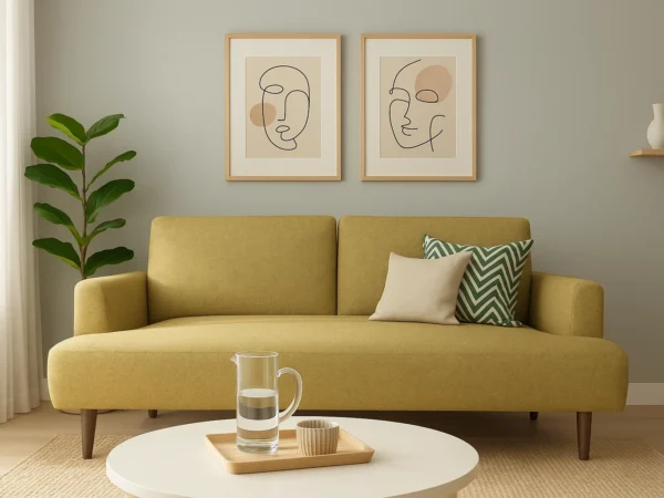 Odessa 3 Seater Sofa | Amber Yellow