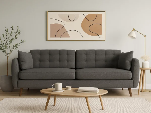 Oslo Fabric Sofa | Midnight Grey
