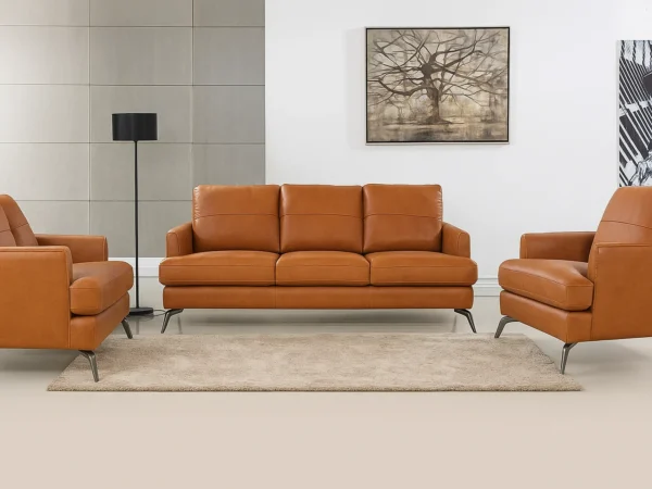 Lyon Leather Sofa | Harvest Gold