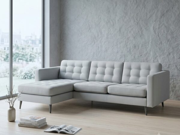 Linda | L Shape Sofa | Dove Grey