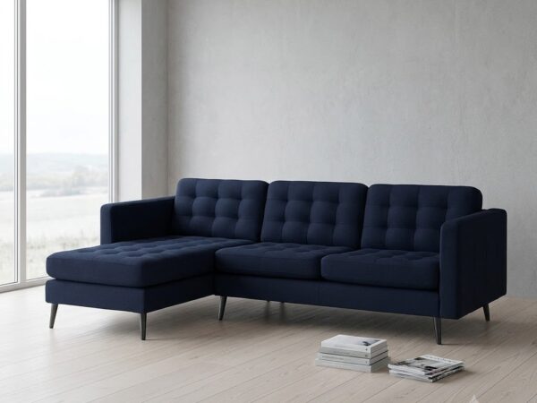 Linda | L Shape Sofa | Midnight Blue
