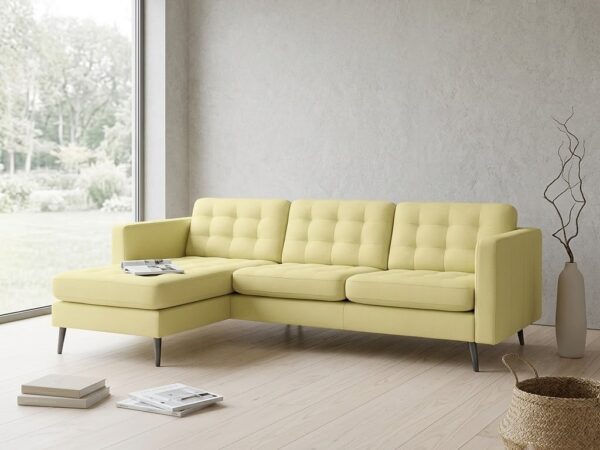 Linda | L Shape Sofa | Canary Yellow