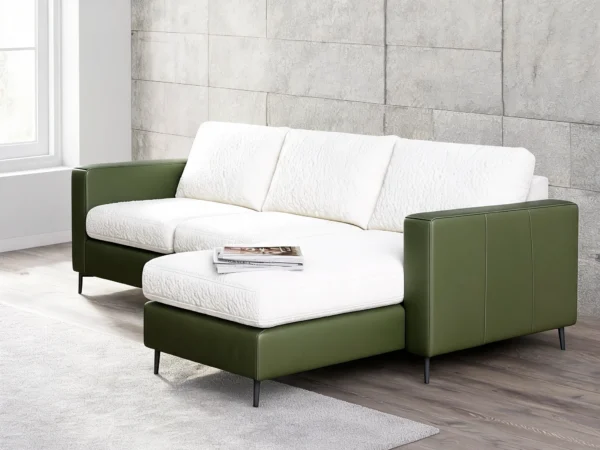 FlexiSofa_L_Shape_Sofa_Niva_White_Olive_Green_Fabric_3L_7